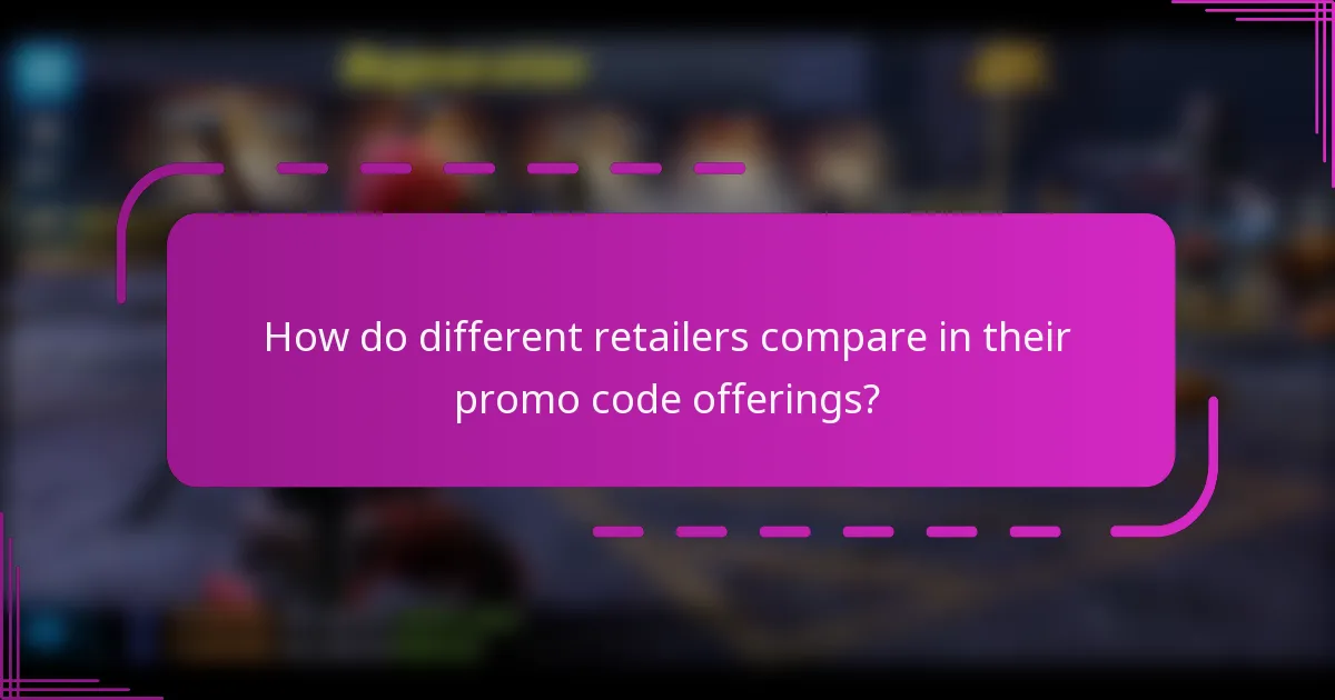 How do different retailers compare in their promo code offerings?