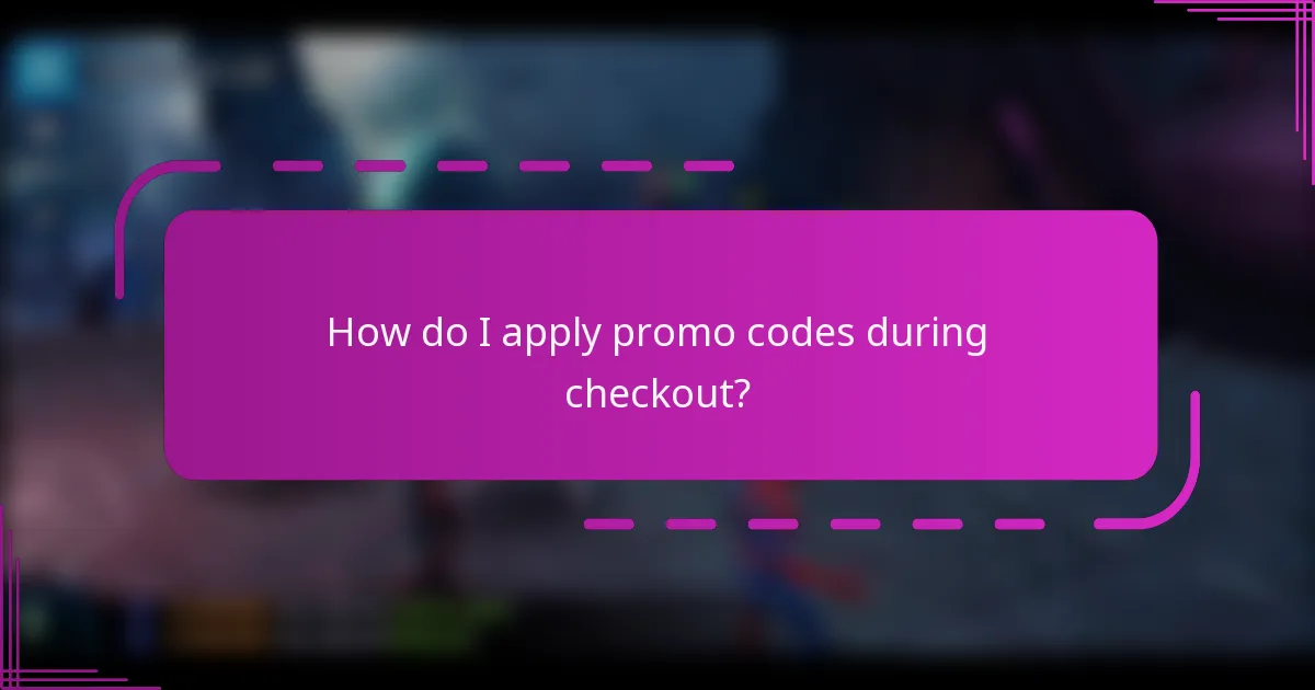 How do I apply promo codes during checkout?