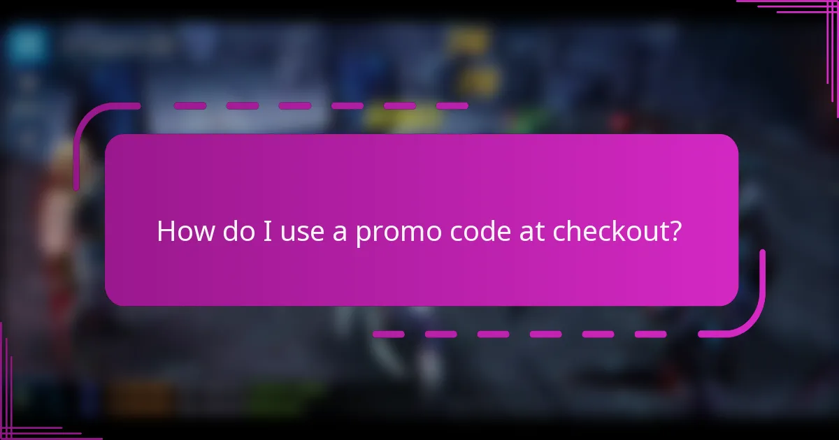 How do I use a promo code at checkout?