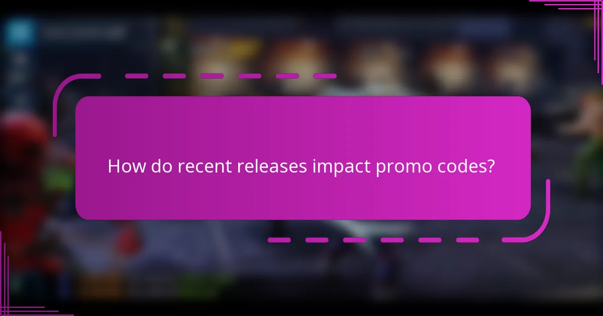 How do recent releases impact promo codes?