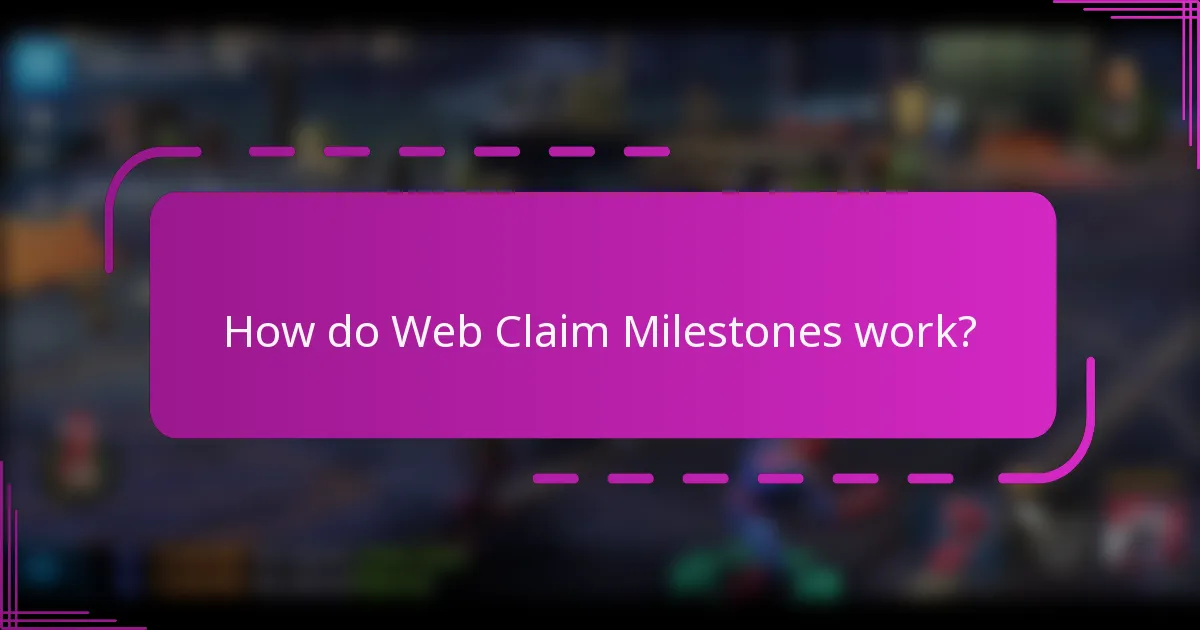 How do Web Claim Milestones work?