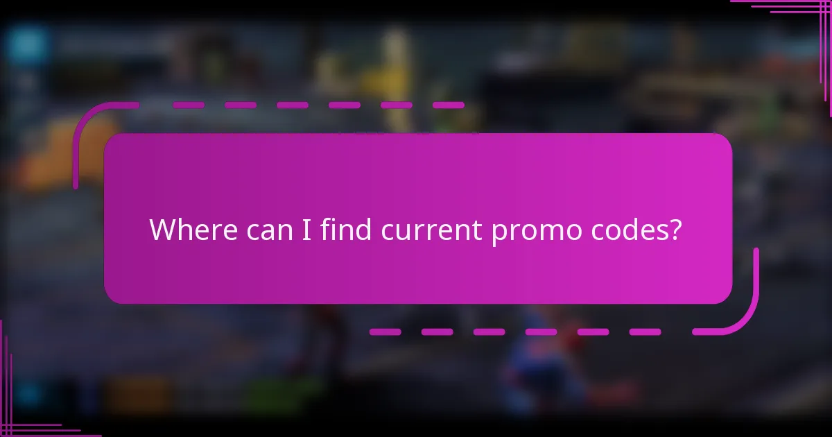 Where can I find current promo codes?