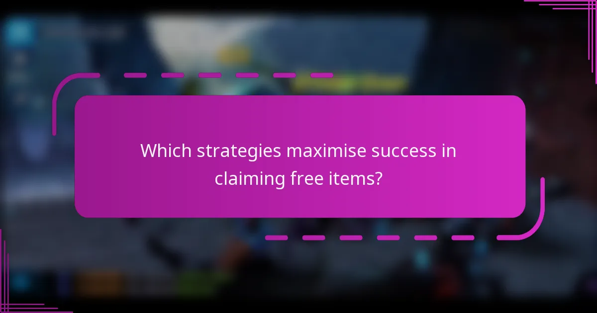 Which strategies maximise success in claiming free items?
